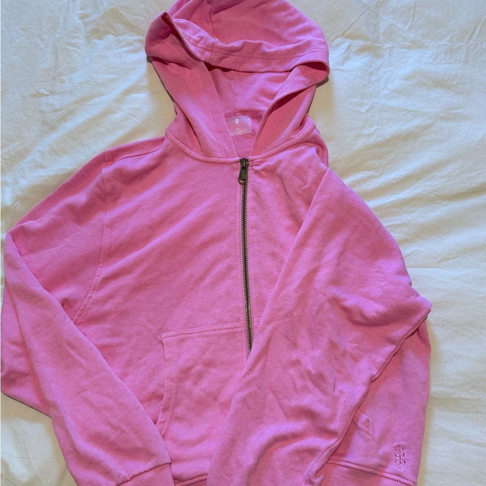 Free People Movement Pink Zip Up Hoodie